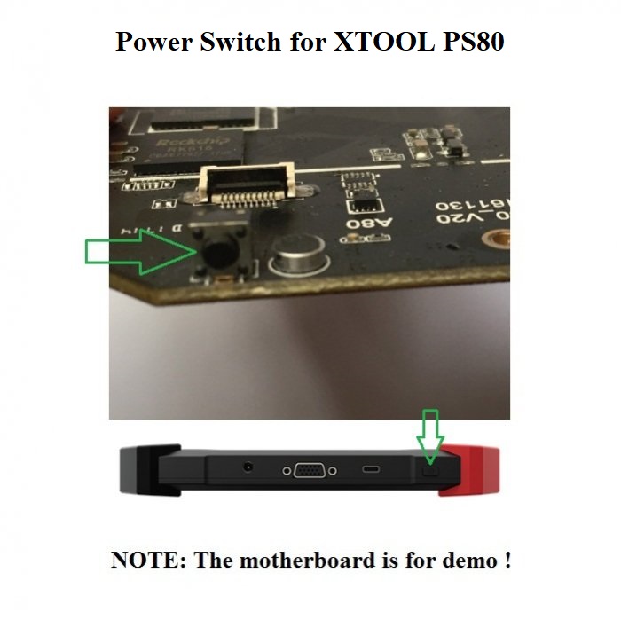 Power Switch Button Replacement For XTOOL PS80 Scan ToolXTOOLPS80